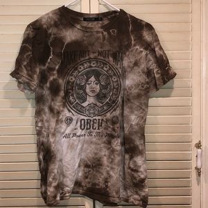 make art not war tie dye t shirt
